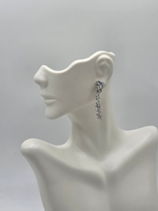 Chanel 2020 Strass Interlocking CC Star Drop Earrings