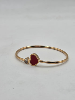 Chopard 18K Diamond & Ceramic Happy Hearts Cuff