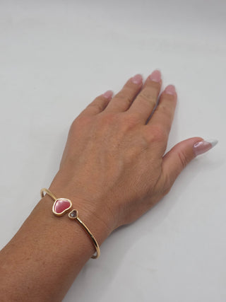 Chopard 18K Diamond & Ceramic Happy Hearts Cuff