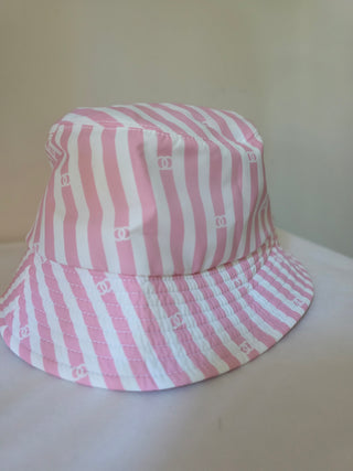 Chanel Pink Interlocking CC Logo Printed bucket hat M sz