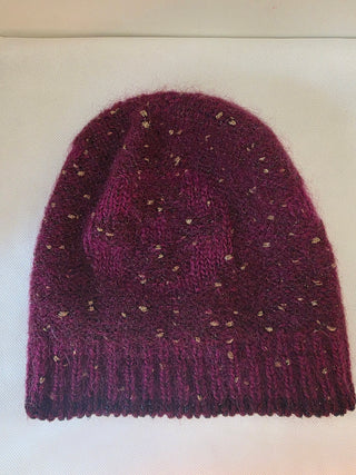 Louis Vuitton Burgundy LV Monogram Glitter Sequins Knit Beanie One size