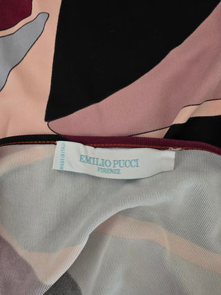 Emilio Pucci Brown Res Printed Midi Length Dress 40 sz