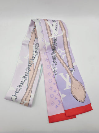 Louis Vuitton purple multicolor LV Monogram Silk Bandeau
