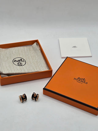 Hermès Gold-tone Pop H Stud Earrings