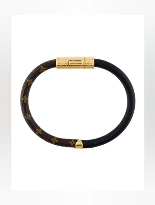 Louis Vuitton Brown LV Monogram Daily Confidential Bracelet 17 sz