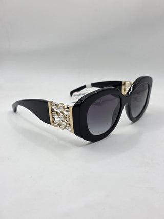 Chanel Black Butterfly Sunglasses Interlocking CC Logo Sunglasses