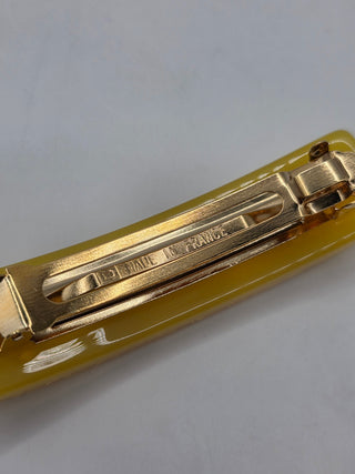 Louis Vuitton Gold-tone Yellow Resin Monogram Inclusion Hair Clip
