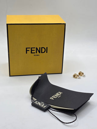 Fendi Gold-tone Faux Pearl F Is Fendi Earrings
