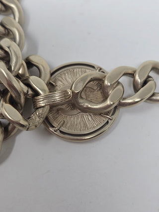 Chanel Gold-tone Interlocking CC Charm Chain link Belt M sz