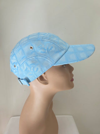 Chanel Light Blue Travel Ligne Interlocking CC Baseball Cap L sz