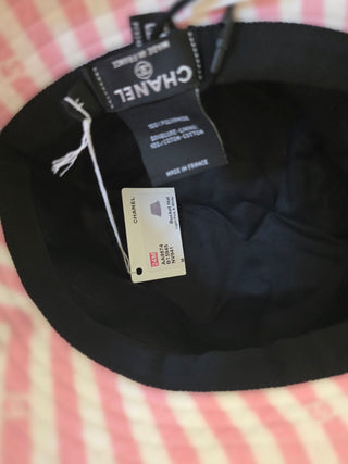 Chanel Pink Interlocking CC Logo Printed bucket hat M sz