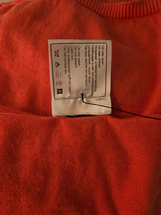 Cute Chanel Coral pink Logo Printed Sleeveless Top M sz