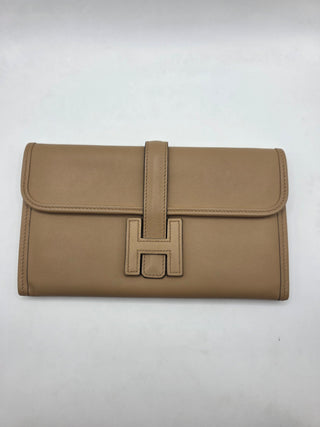 Hermès Beige leather 2021 Jige Duo Wallet