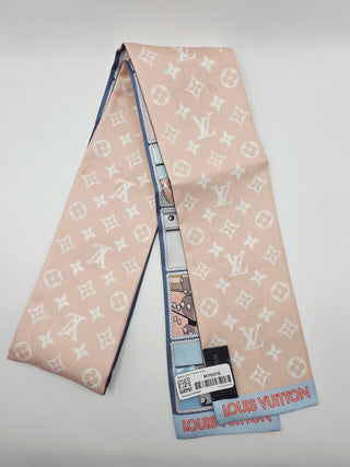 Louis Vuitton light pink multicolor LV Monogram Silk Bandeau