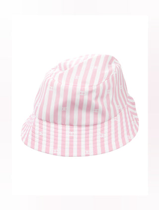 Chanel Pink Interlocking CC Logo Printed bucket hat M sz