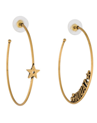 Christian Dior Gold-tone J'Adior Hoop Earrings
