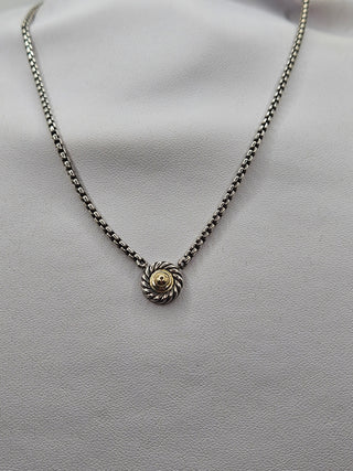 David Yurman Sterling Silver Cookie Color Classics Pendant Necklace