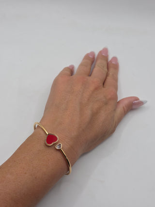 Chopard 18K Diamond & Ceramic Happy Hearts Cuff