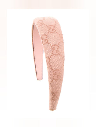 Gucci Beige GG Monogram canvas wide headband