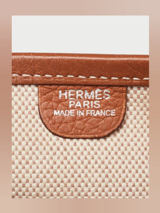 Hermès Gold Toile Canvas Evelyne II GM Bag