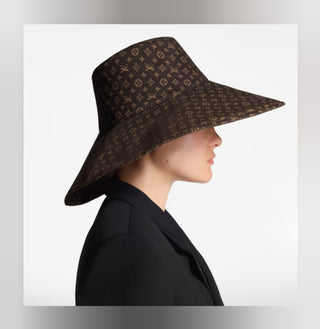 Louis Vuitton Brown Mng LV Monogram oversized Summer hat S sz