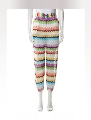 Missoni Multicolor Striped Straight Leg Pants US4