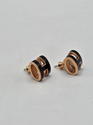 Hermès Gold-tone Pop H Stud Earrings
