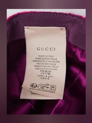 Gucci Purple Mohair GG Baseball Hat L sz