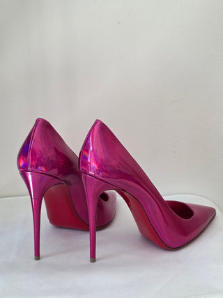 Christian Louboutin Purple Patent Leather Pointed-Toe Pumps 40 sz