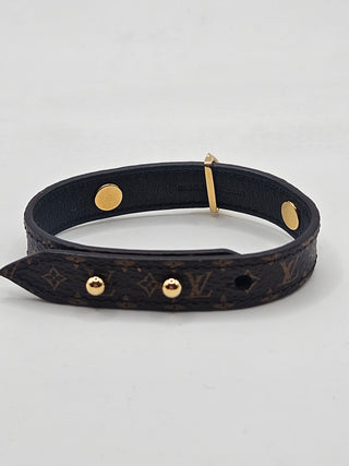 Louis Vuitton Brown LV Monogram Blooming Bracelet 17 sz