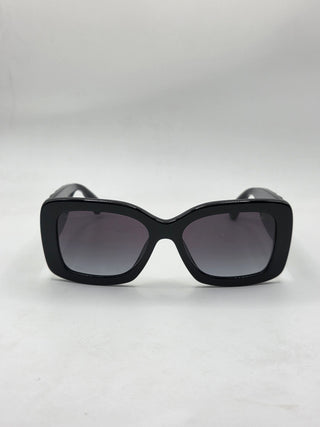 Chanel Black Interlocking CC Logo Square Sunglasses