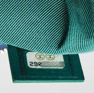 Chanel Blue Quilted Jersey Fabric Medium O-Case Zip Pouch VIP Bag