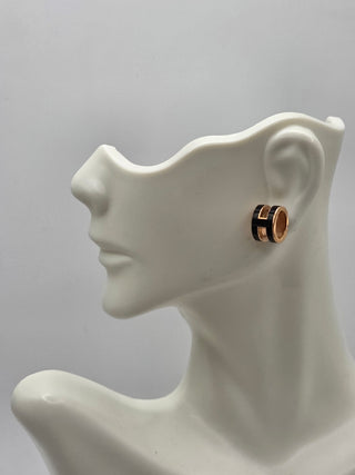 Hermès Gold-tone Pop H Stud Earrings