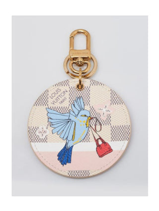 Louis Vuitton Multicolor Damier Azur Canvas Illustre Round Bag Charm Key Holder
