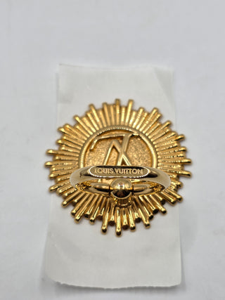 Louis Vuitton Gold-tone LV Logo Vendome Phone Ring