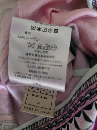 Emilio Pucci Purple Multicolor long-sleeved printed summer dress S sz