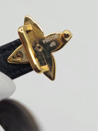 Louis Vuitton Brown LV Monogram Leather Mini Flowergram Bracelet