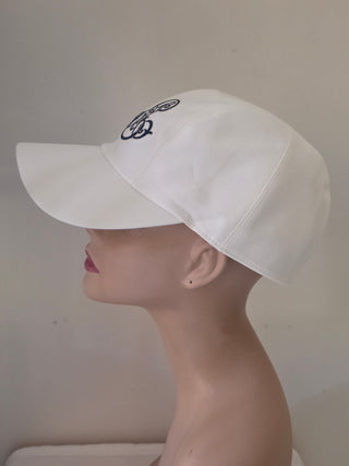 Hermes White Blanc Naturel Cotton Davis Emile Cap 58 sz