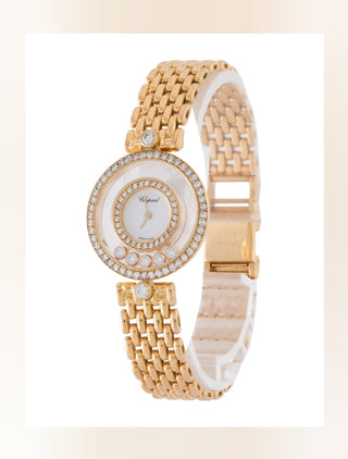 Chopard 18 k gold Happy Diamonds Watch