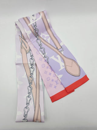 Louis Vuitton purple multicolor LV Monogram Silk Bandeau