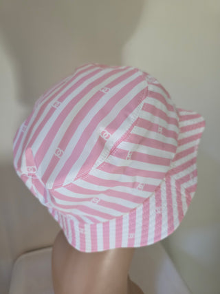 Chanel Pink Interlocking CC Logo Printed bucket hat M sz