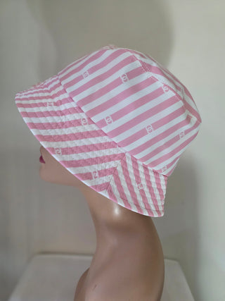 Chanel Pink Interlocking CC Logo Printed bucket hat M sz