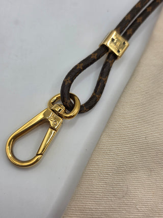 Louis Vuitton Brown leather LV Monogram Louise Phone Holder