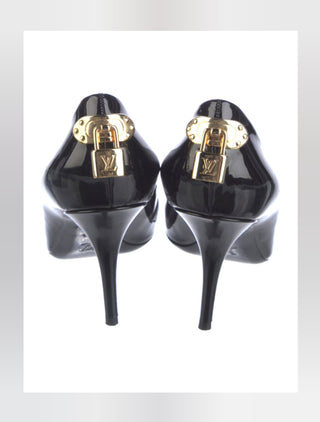 Louis Vuitton Oh Really! Black Patent Leather Pumps 37.5