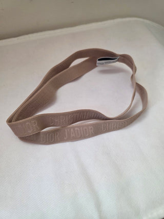 Christian Dior Beige Elastic J'Adior Monogram Headband