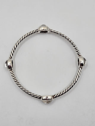David Yurman Sterling Silver Quartz Classics Four-Station Bangle