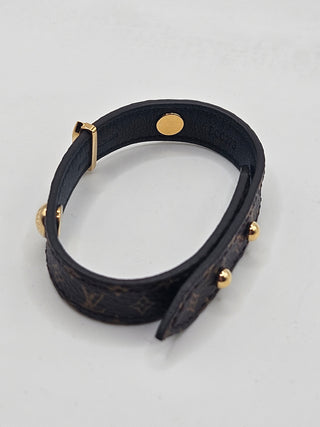 Louis Vuitton Brown LV Monogram Blooming Bracelet 17 sz