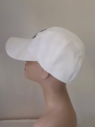 Hermes White Blanc Naturel Cotton Davis Emile Cap 58 sz