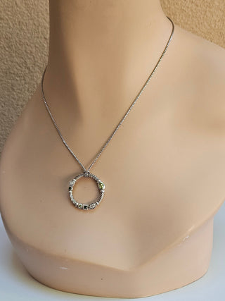 Gorgeous David Yurman Tourmaline, Peridot & Diamond Confetti Pendant Necklace