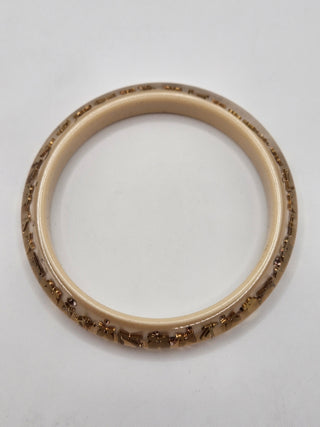 Louis Vuitton Brige Gold Resin Crystal Narrow Inclusion Bangle